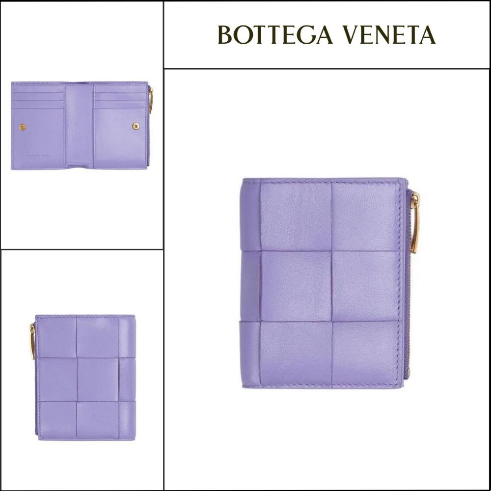 【BOTTEGA VENETA】Folded Zip Wallet Wisteria