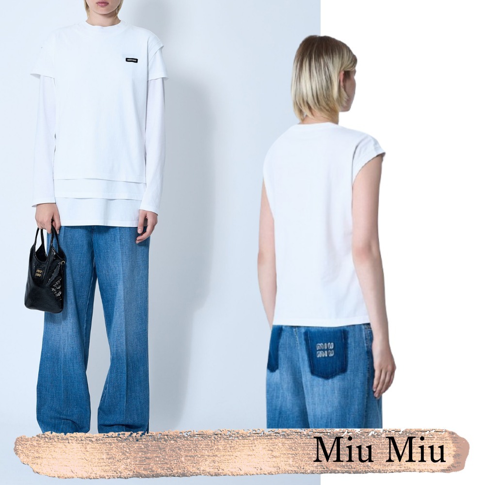 Miu Miu☆関税込☆ロゴモチーフTシャツ3枚セット