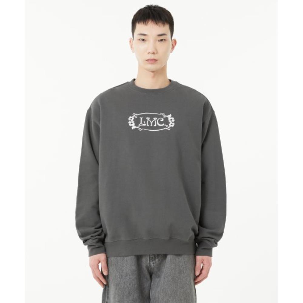 Tシャツ・カットソー LMC FLOWER OVAL SWEATSHIRT charcoal 0LM23SSW105CRC