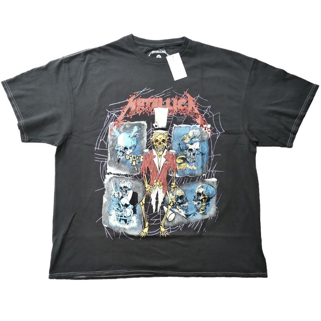 メタリカ Tシャツ グレー ロックT バンドT オフィシャル