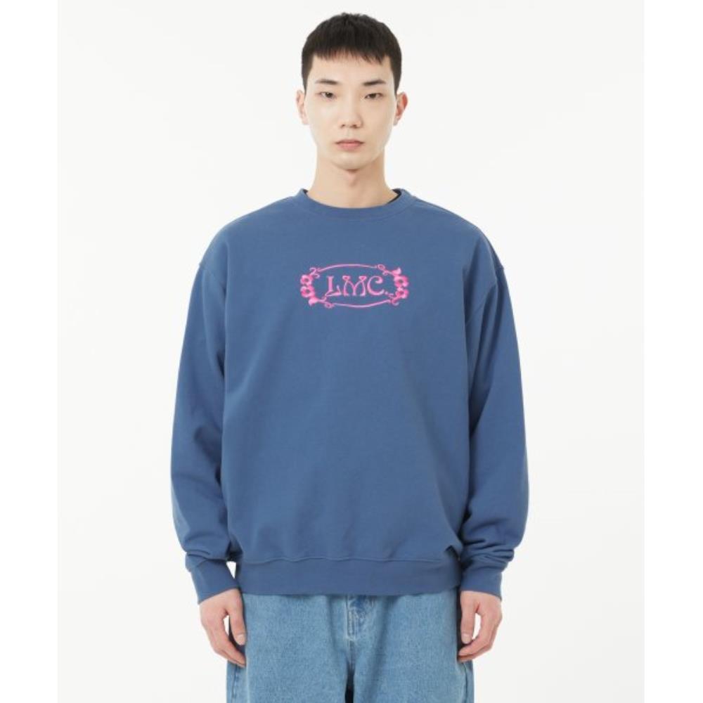 Tシャツ・カットソー LMC FLOWER OVAL SWEATSHIRT dark blue 0LM23SSW105DBL