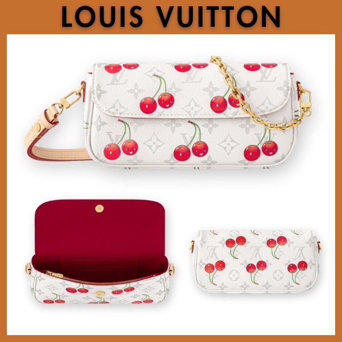 華やかチェリーモチーフ☆Louis Vuitton☆ウォレット チェーン