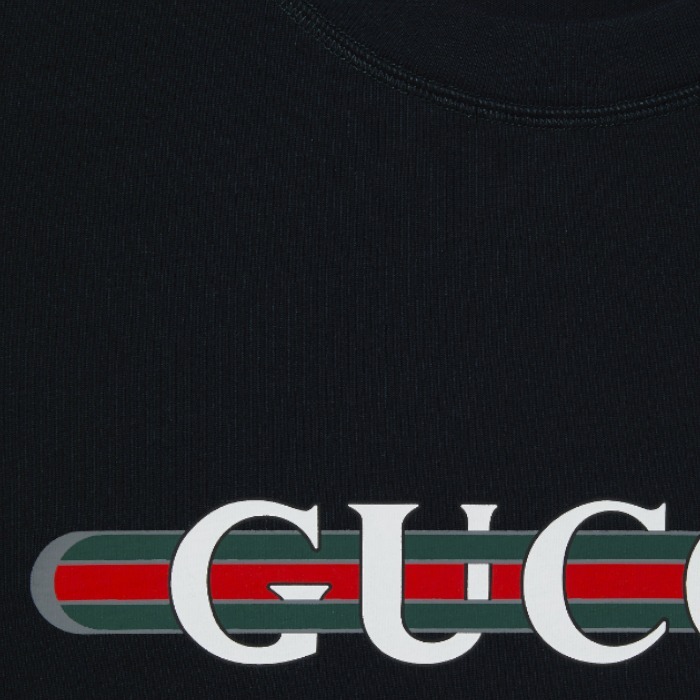 GUCCI《プリント コットンジャージー Tシャツ》 ブルー DHL 直営