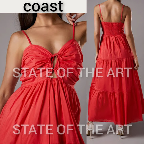 英国発【COAST】ダブル ストラップ カットアウト マキシ