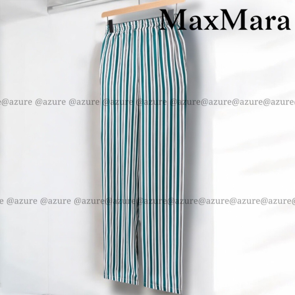 直営♪ Max Mara プリント シルク ワイドパンツ LADINO