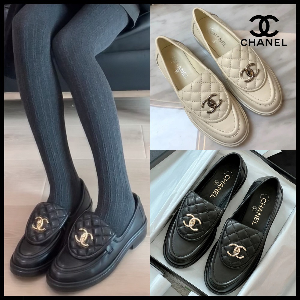 【上品カジュアル♪】CHANEL ローファー CCターンロック ロゴ