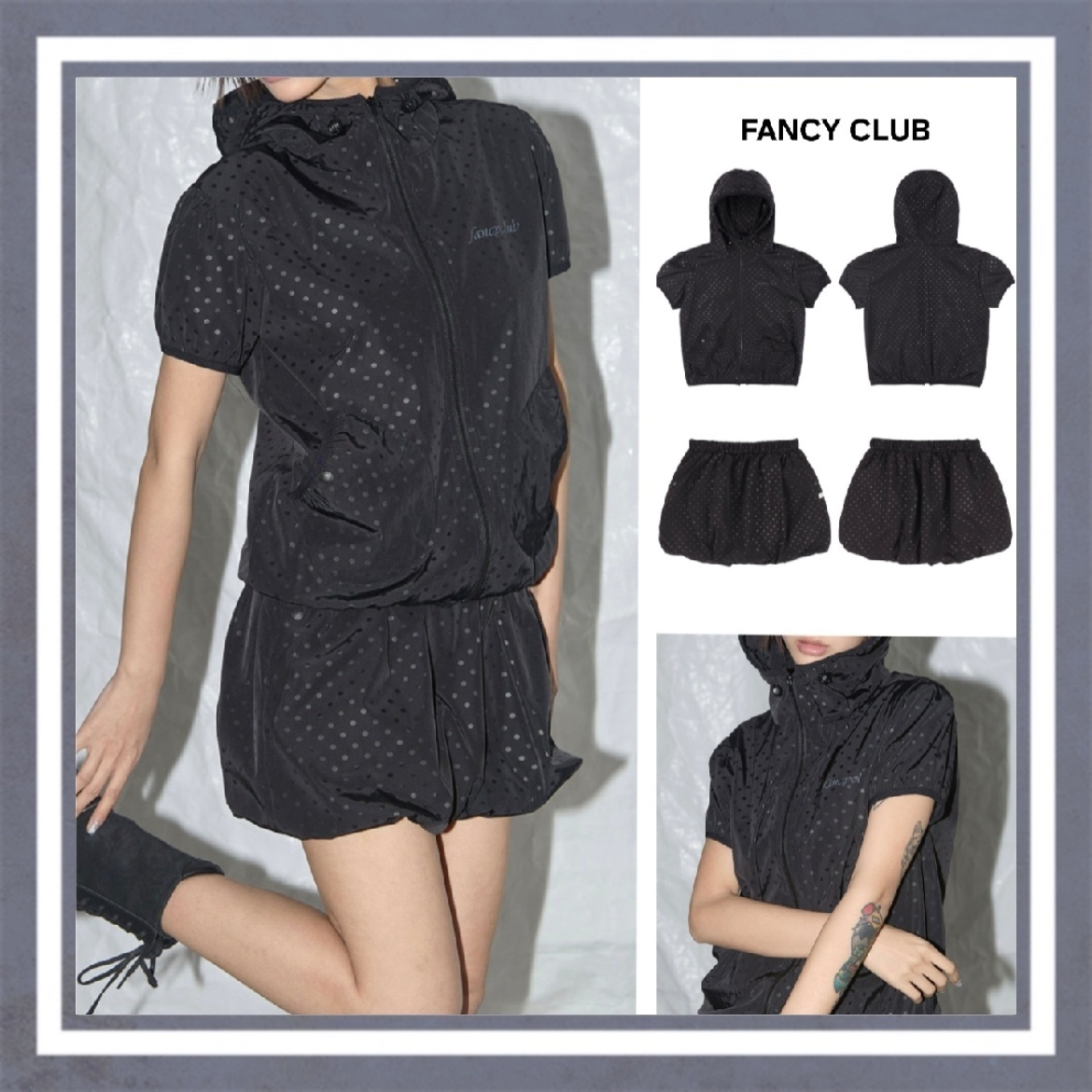 【Fancy club】[SET] DOT BALLOON SKIRT SET UP
