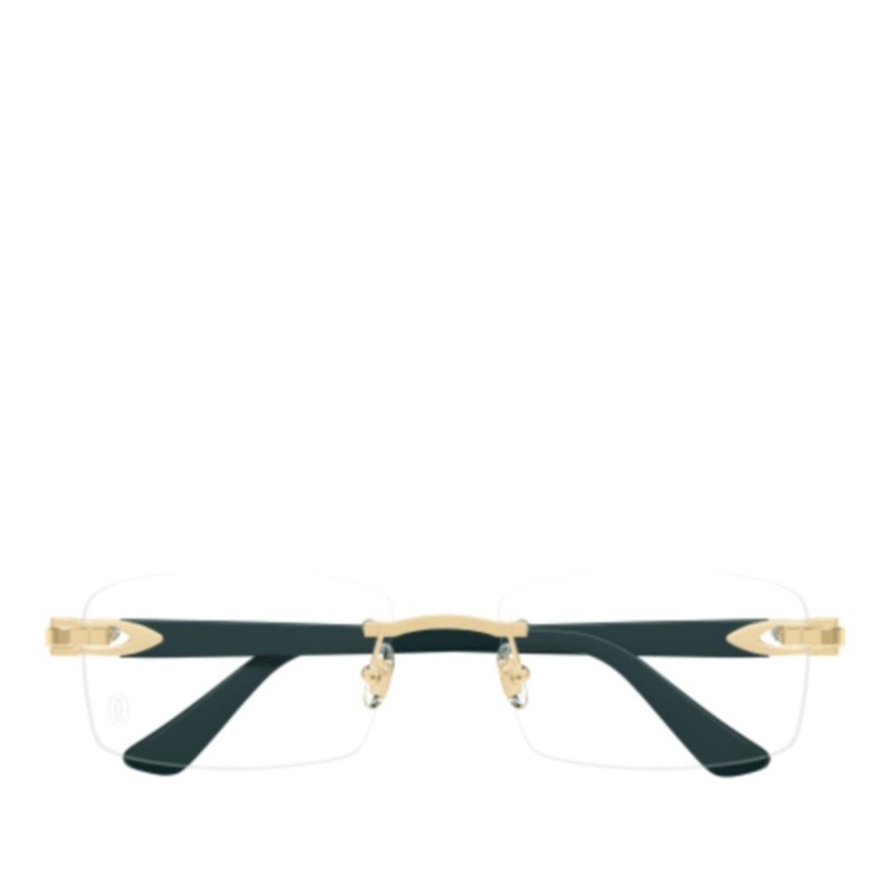 メガネ Cartier Cartier - CT0287O - 009 gold green transparen