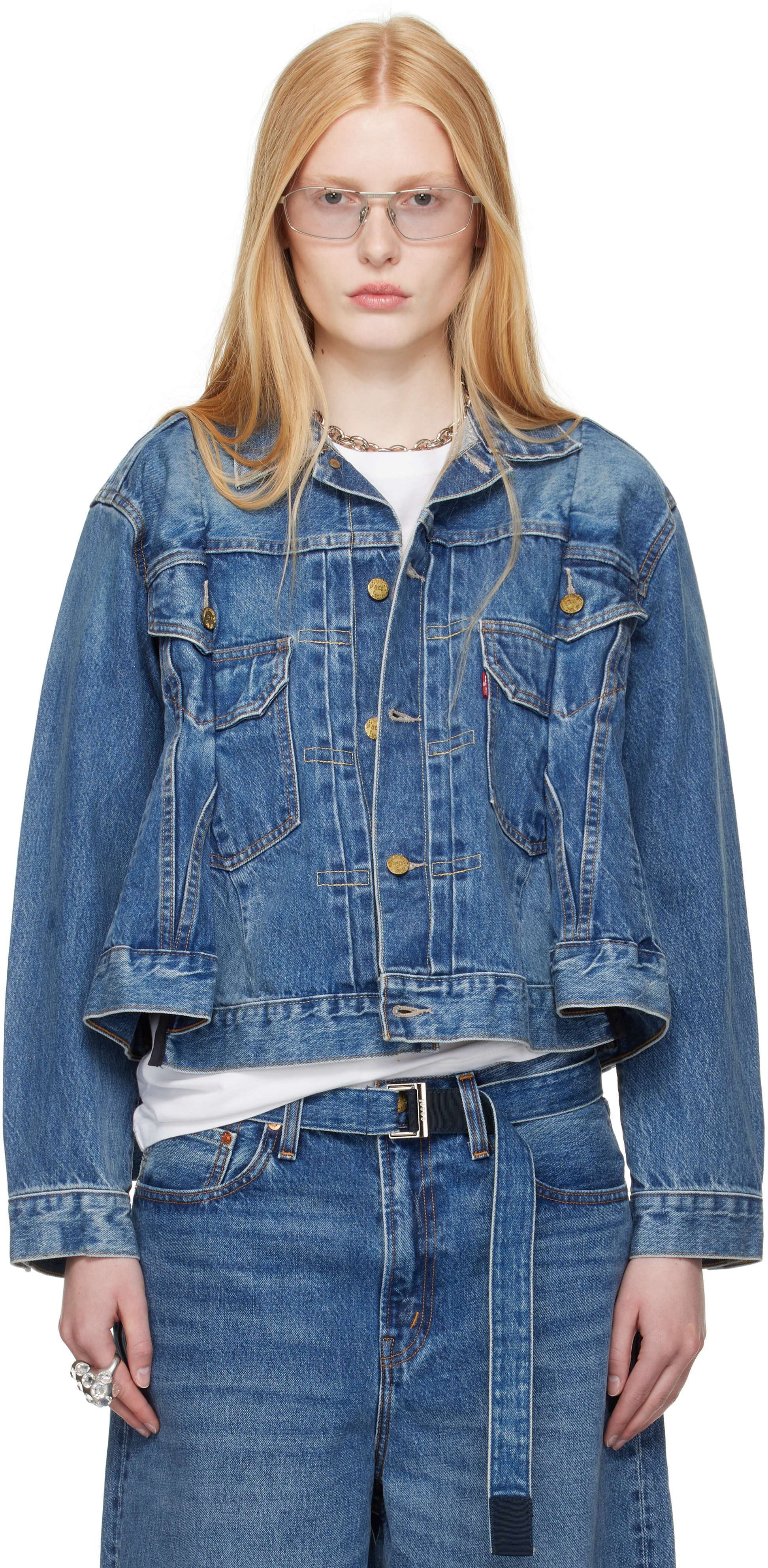 【関税込み】sacai ブルー Levi'sエディション デニムジャケット