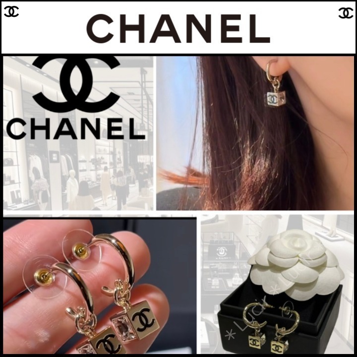 輝きを添えて☆CHANEL ピアス キューブ エレガント