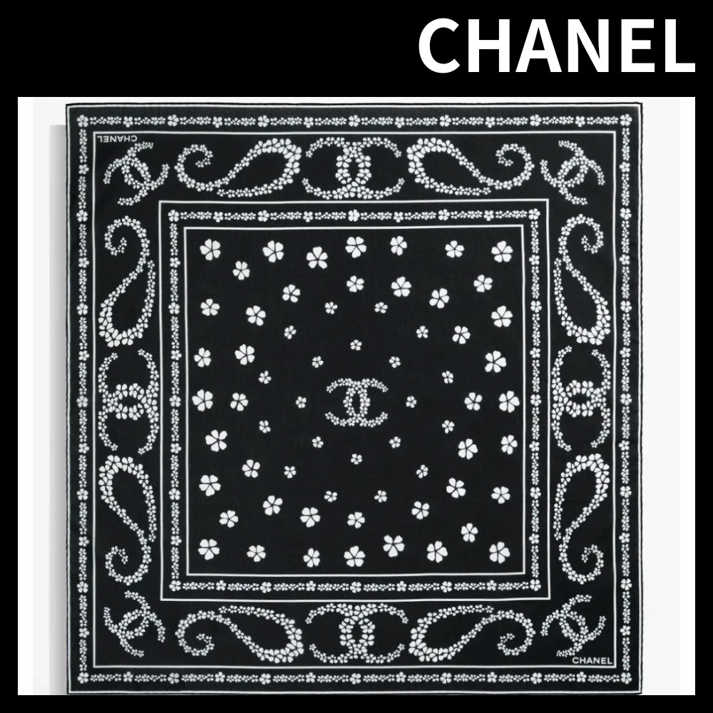 普段使いしやすい♪【CHANEL】ココビーチ シルクバンダナ