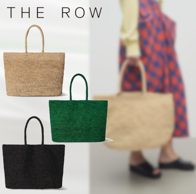 ザ・ロウ THE ROW ポーチ付 ラフィア Oregon トート かごバッグ