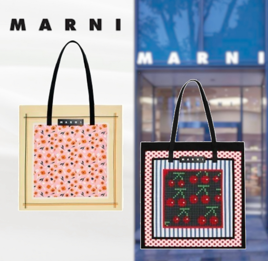 新作★即納【MARNI】MARNI MARKET バンダナトート A4サイズ