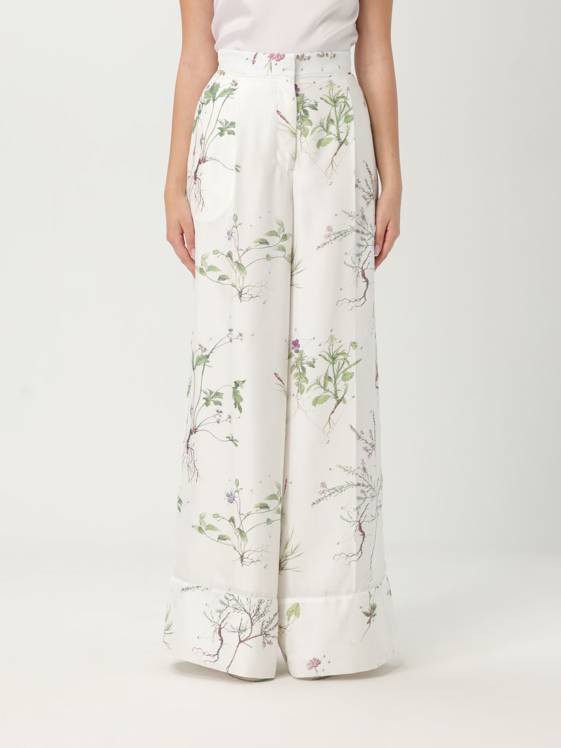 パンツ ERDEM Pants VC25TR5WBFST BOTANICAL GARDEN WHITE