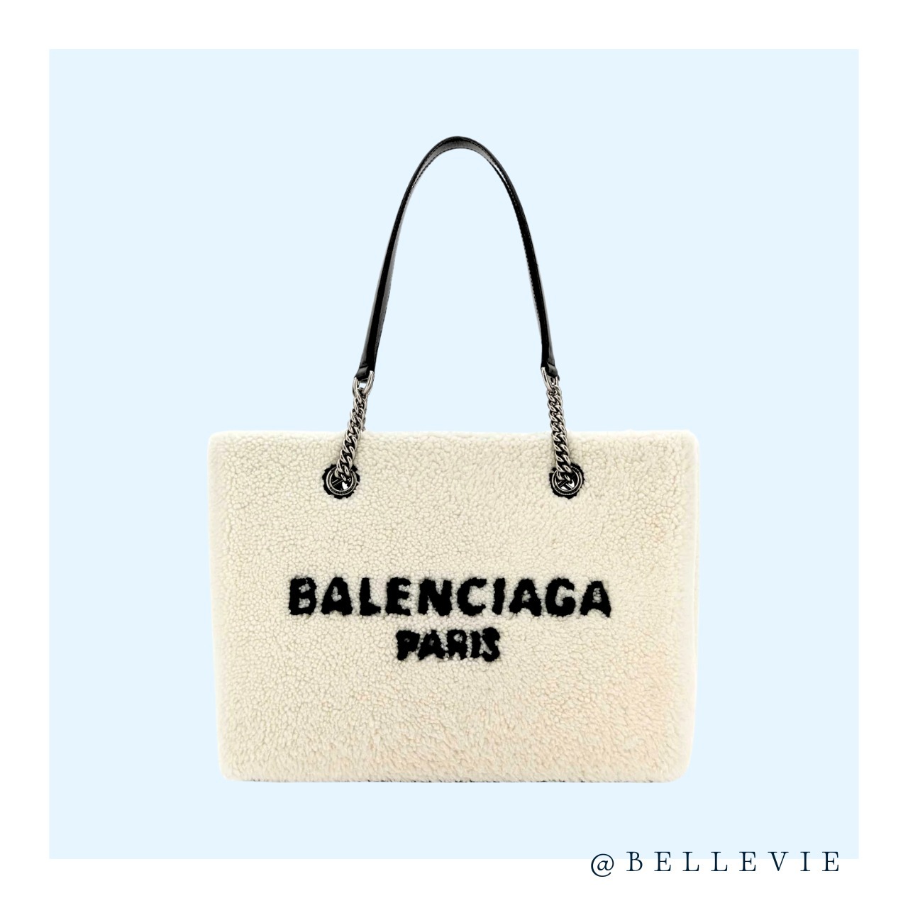 ★人気 Balenciaga Duty Free Medium トートバッグ 白もこもこ