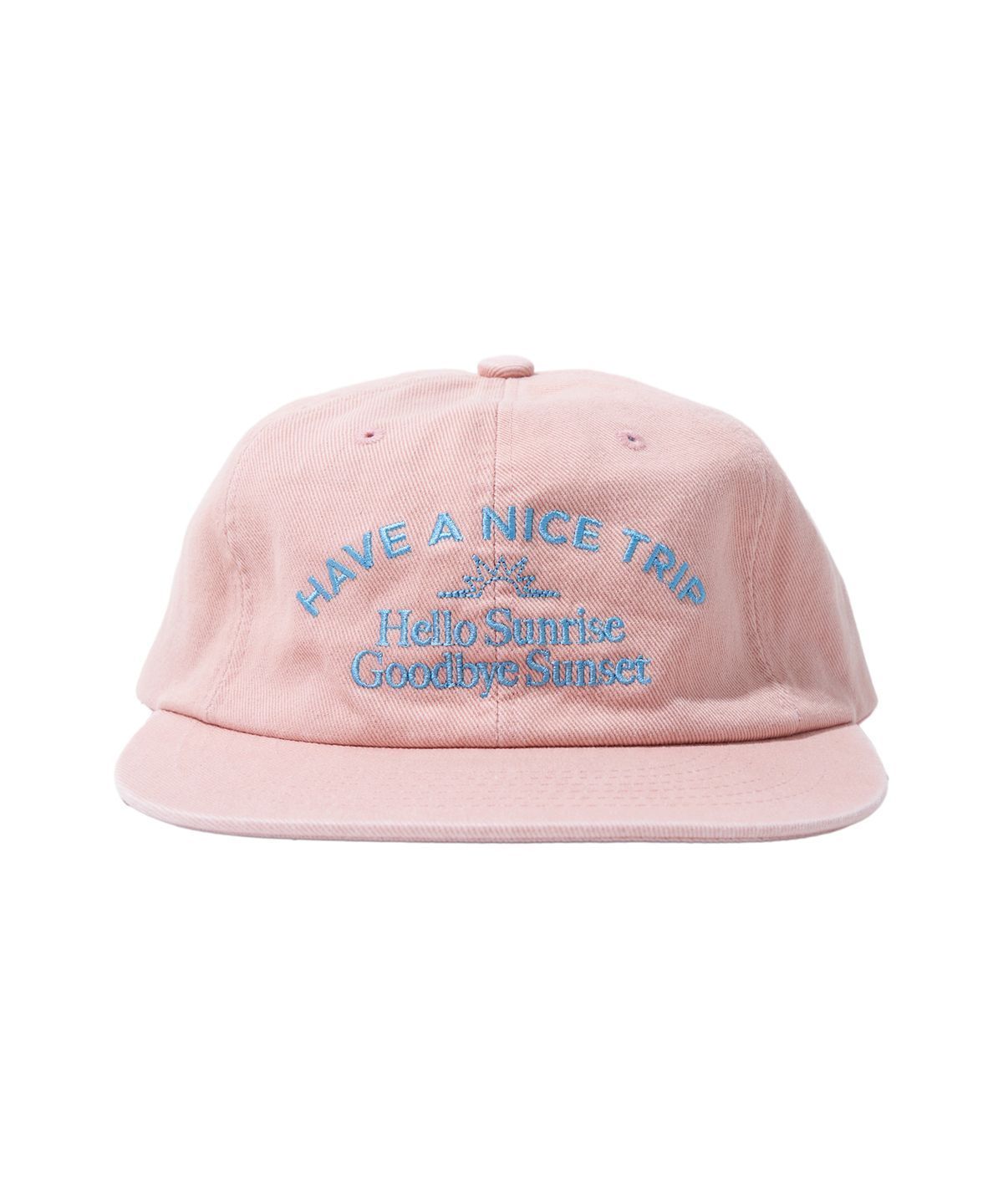 HELLO■Washed Typo Arch Logo 6panel Cap_Coral Pink