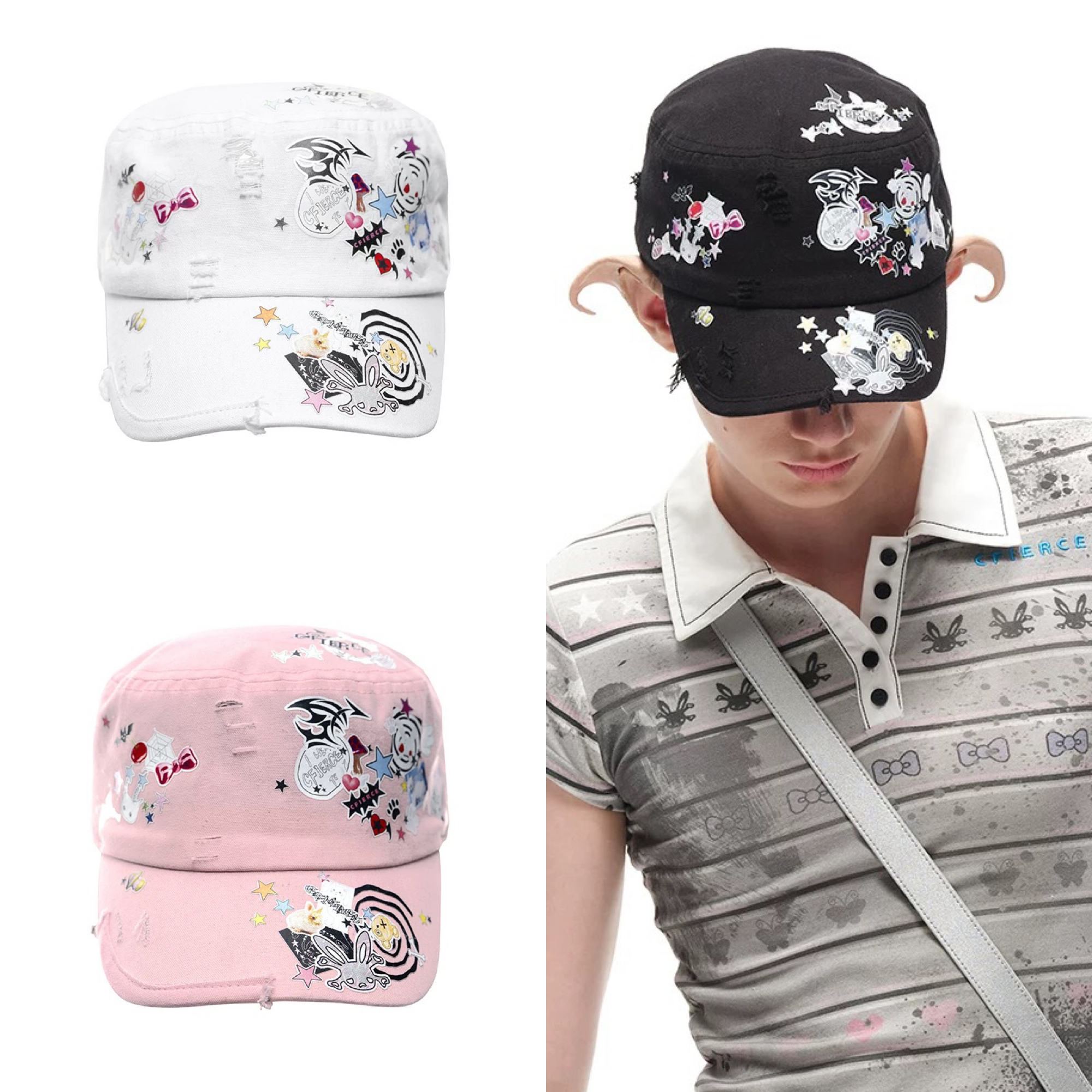 国内で当店のみ CFIERCE - Random Designed Work Cap