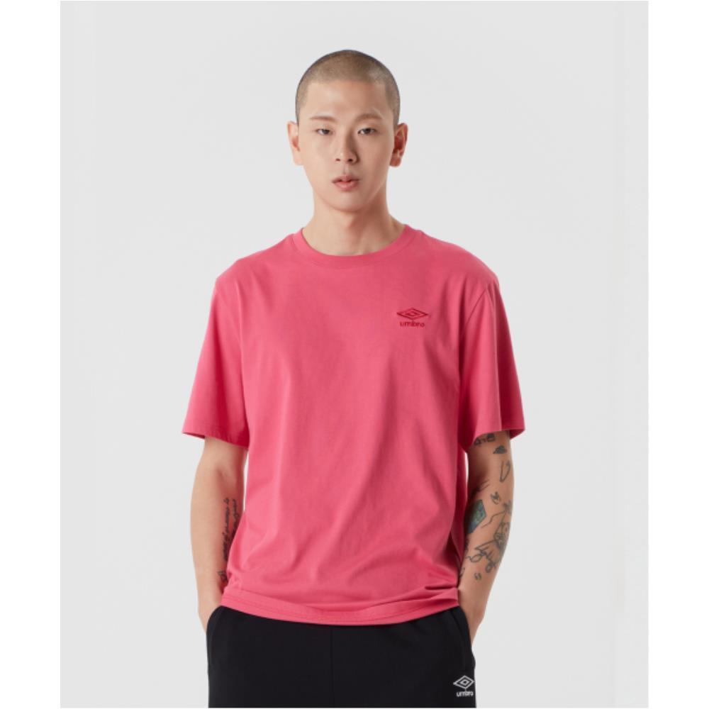 ★UMBRO★ Essential Small Logo Short Sleeve T-Shirt Pink UQ1