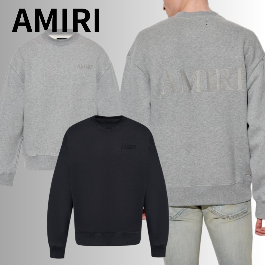 Amiri ロゴ刺繍クルーネック スウェットシャツ