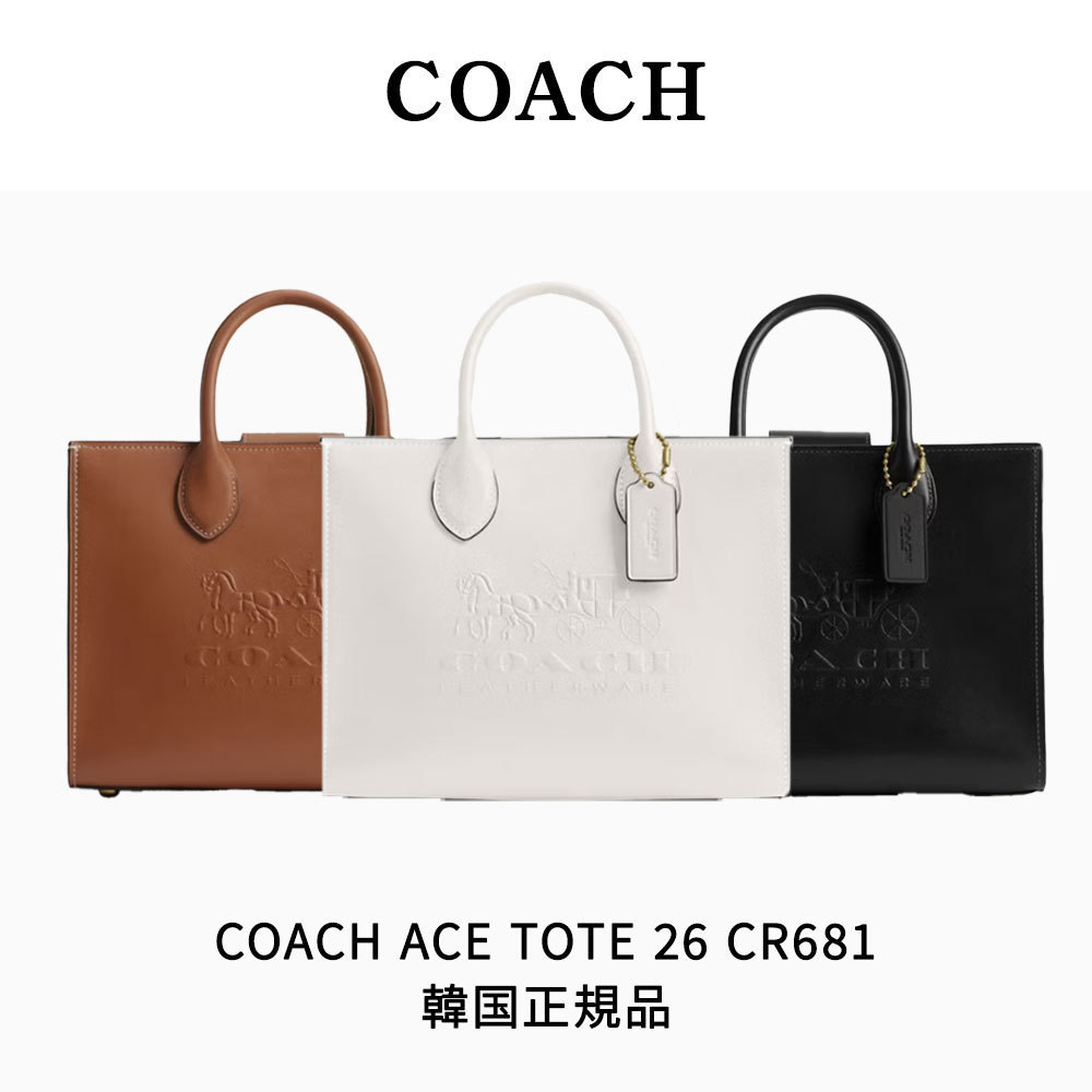 【送料関税込】韓国正規品★COACH ACE TOTE 26 CR681 バッグ