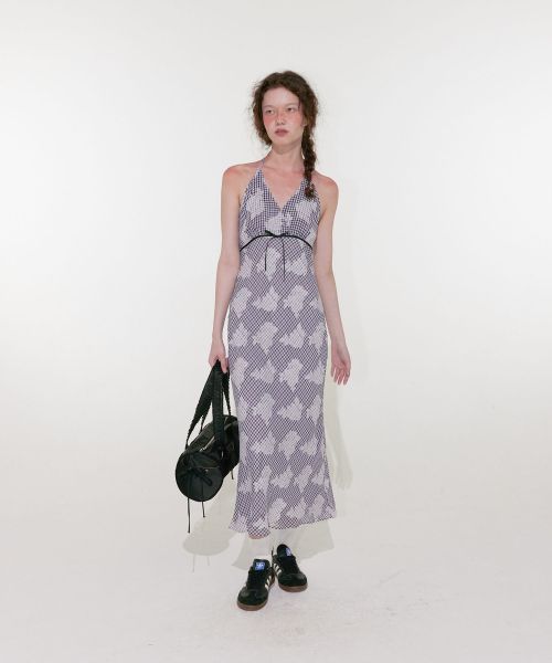 【LOULOUSEOUL】Picnic Gingham Dress (Blue)