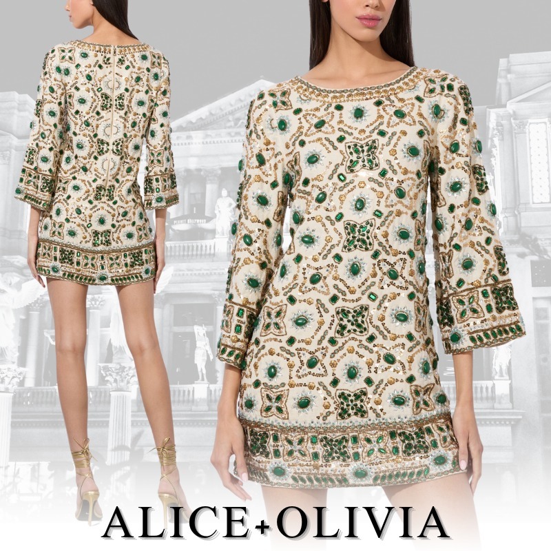 ALICE+OLIVIA チュニックドレス ビーズ細工 ELEONORA