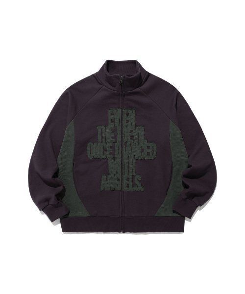 ジャケット [NICEGHOSTCLUB]EVEN THE DEVIL SWEAT JERSEY ZIP UP_PURPLE(N