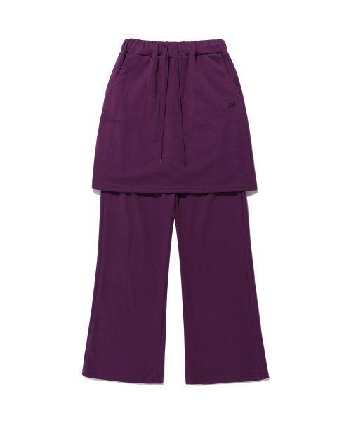ボトムスその他 [NICEGHOSTCLUB]LOGO SWEAT LAYERED PANTS_PURPLE(NG2DFUPA91A