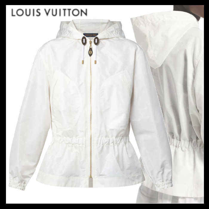 Louis Vuitton《フーデッド モノグラムパーカ》ホワイト 直営店
