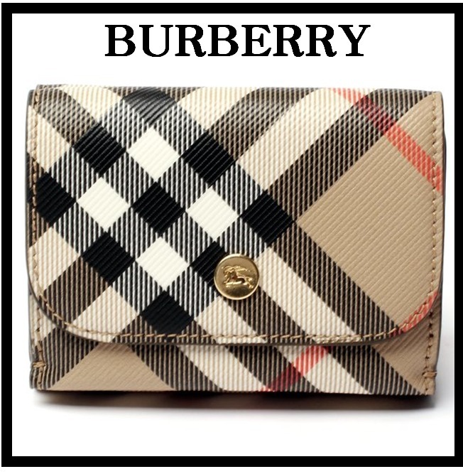 ☆関税込☆BURBERRY★CHECK COMPACT WALLET★