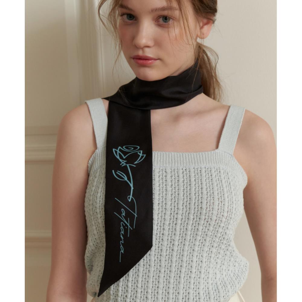 ●TATIANA● Blooming Blue Rose Twilly Silk Scarf SF2905 5005