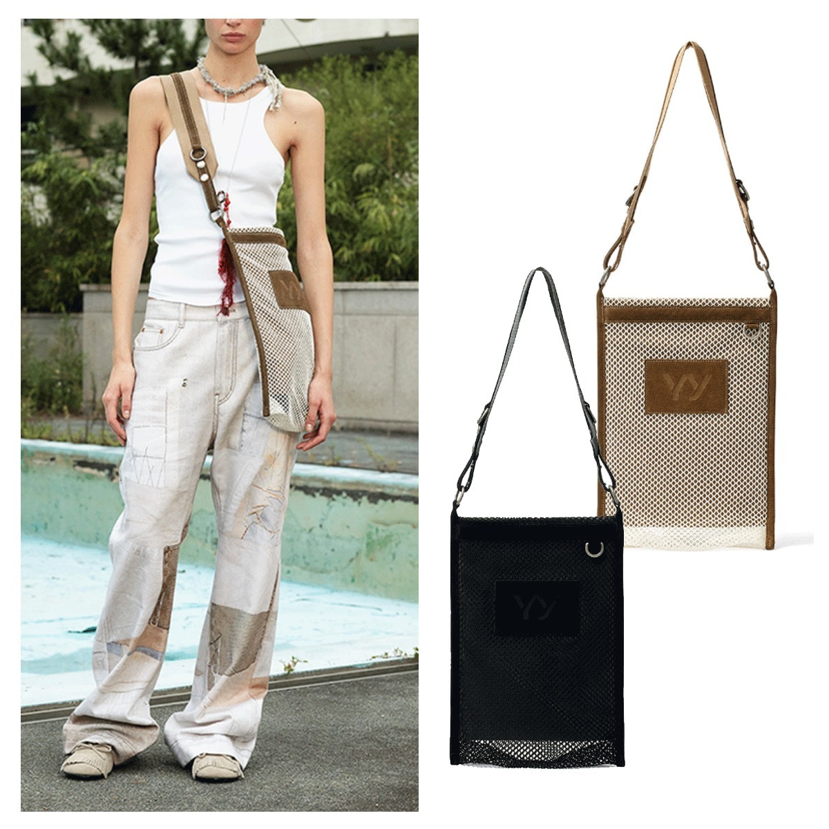 ショルダーバッグ・ポシェット OPEN YY MESH CROSSBODY BAG 5BSA033