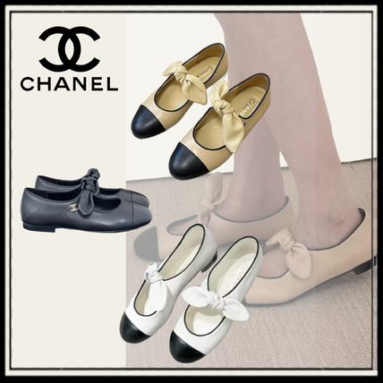 ベージュ系 CHANEL(シャネル) フラットシューズ(レディース