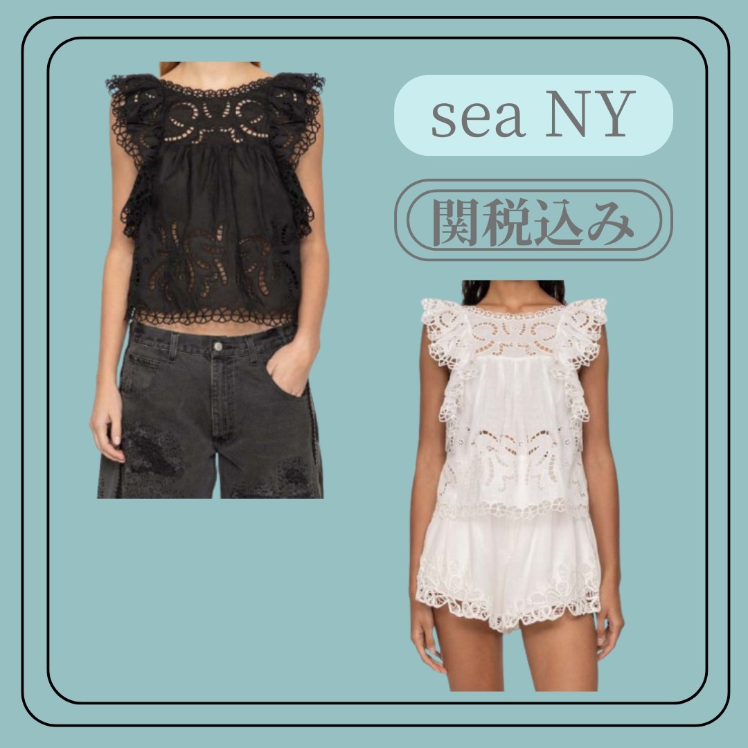 【sea NY】マルヤ刺繍入りタンクトップ ■送料・関税込■