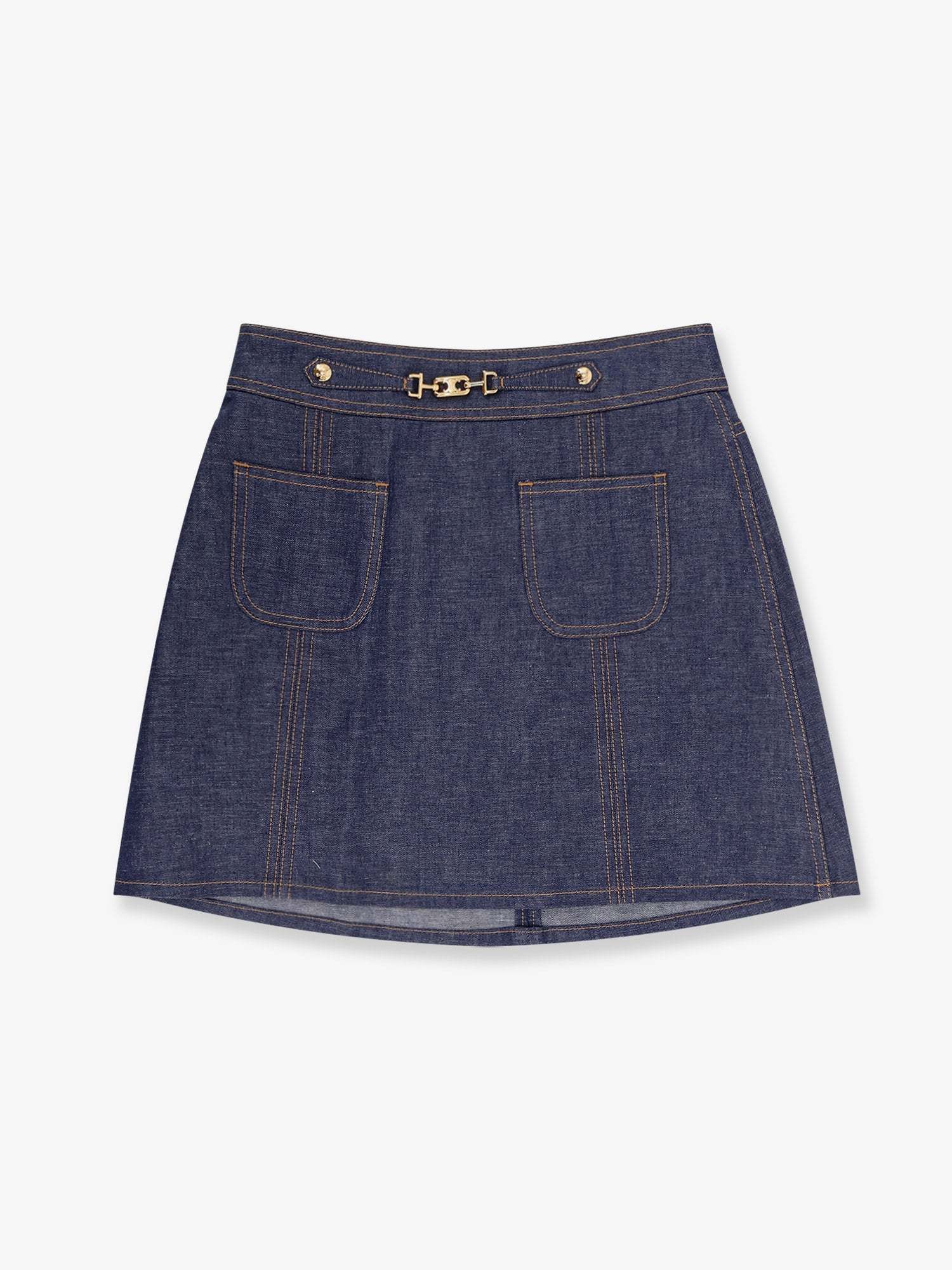 【関税&送料込】Celine Denim Trapeze Mini Skirt