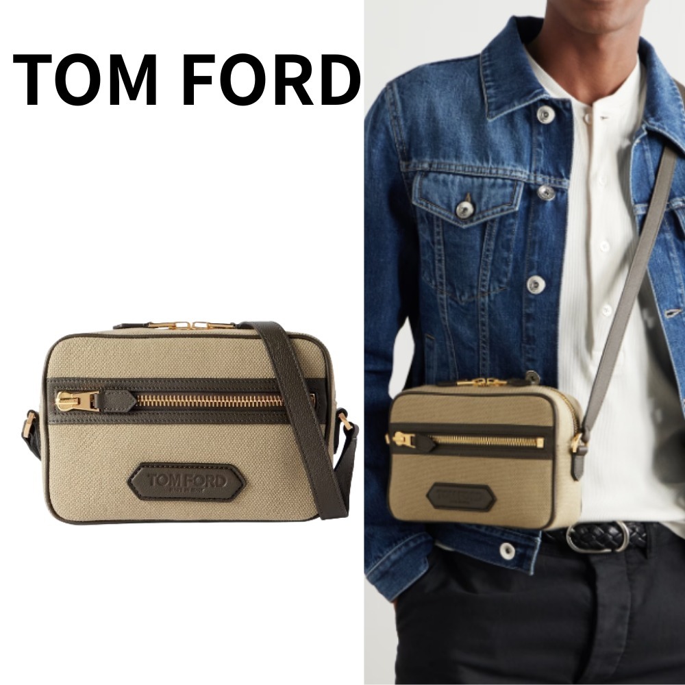 TOM FORD/トムフォード/ロゴエンボスメッセンジャーバッグ