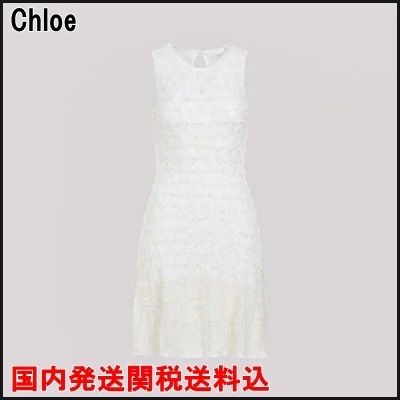 国内発 Chloe ラウンドネックノースリーブミニドレス