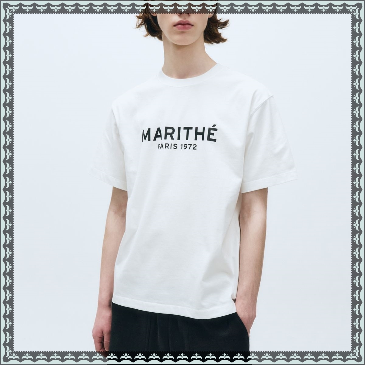 ★Marithe + Francois Girbaud★ REGULAR LOGO TEE white MFG45C