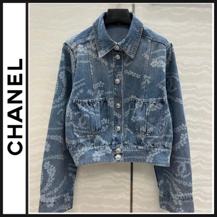 CHANEL柄ボタンも素敵♡１枚でお洒落ココビーチ デニムJK