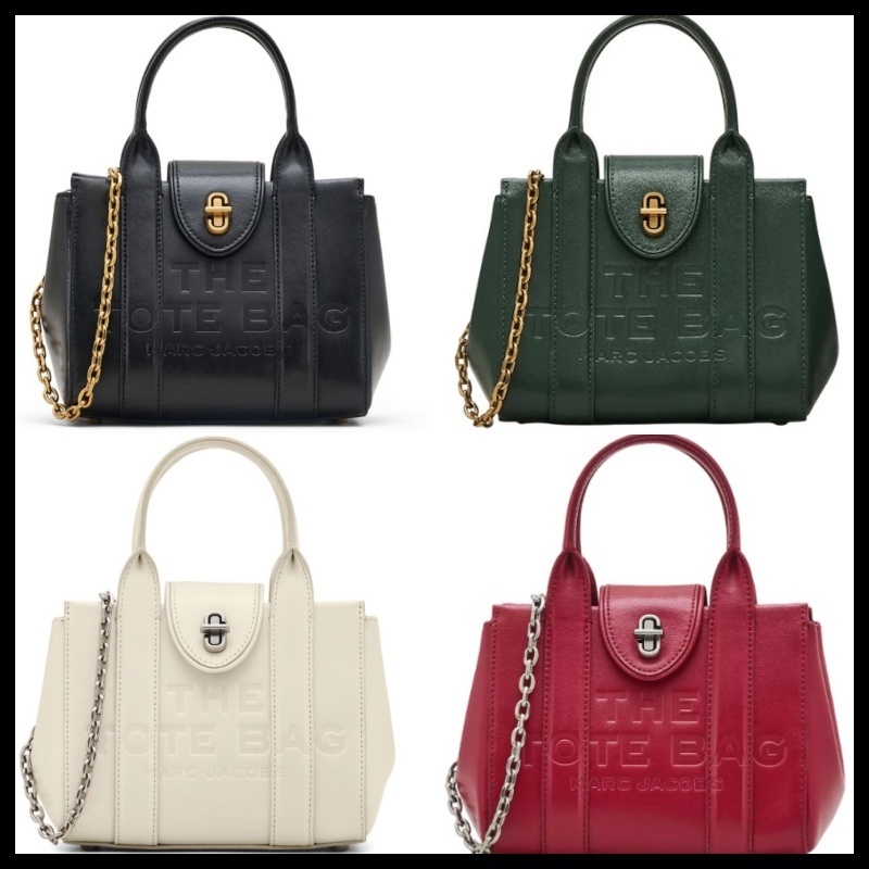 MARC JACOBSザ レザー ターンロック トート バッグ クロスボディ