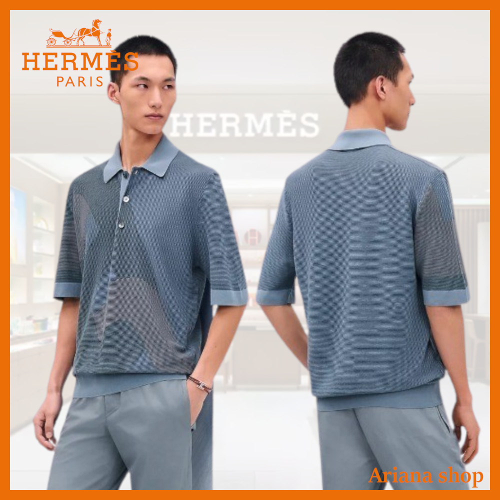 【上品♪】HERMES ポロネックニット 半袖 《ビッグ・マイヨン》