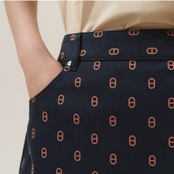 2025 SS【HERMES】デニムミニスカート《シェーヌ・ダンクル》