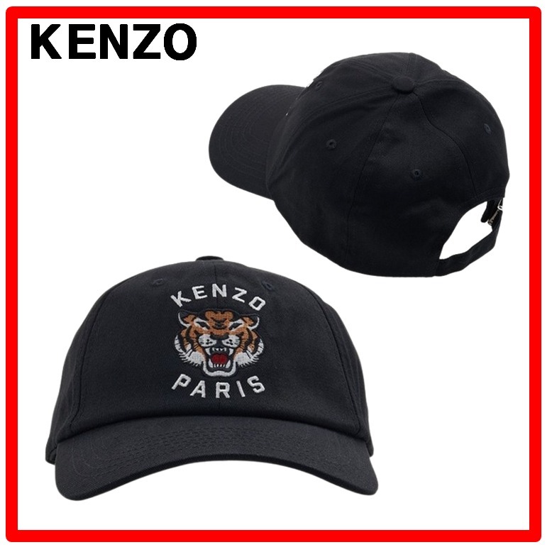 ★人気★【KENZO】Varsity Cotton Cap Black ケンゾー キャップ