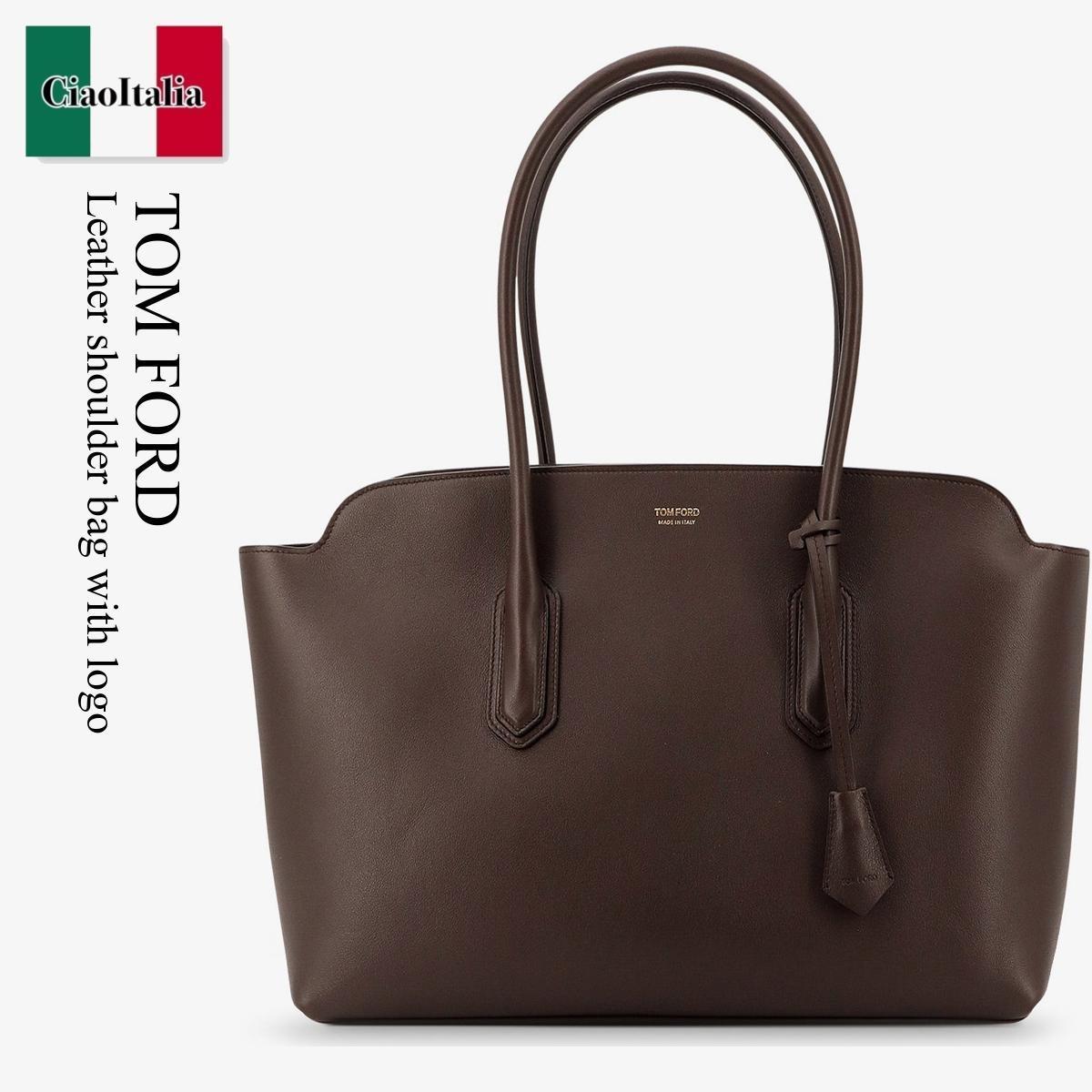 ショルダーバッグ・ポシェット Tom Ford Leather Shoulder Bag With Logo