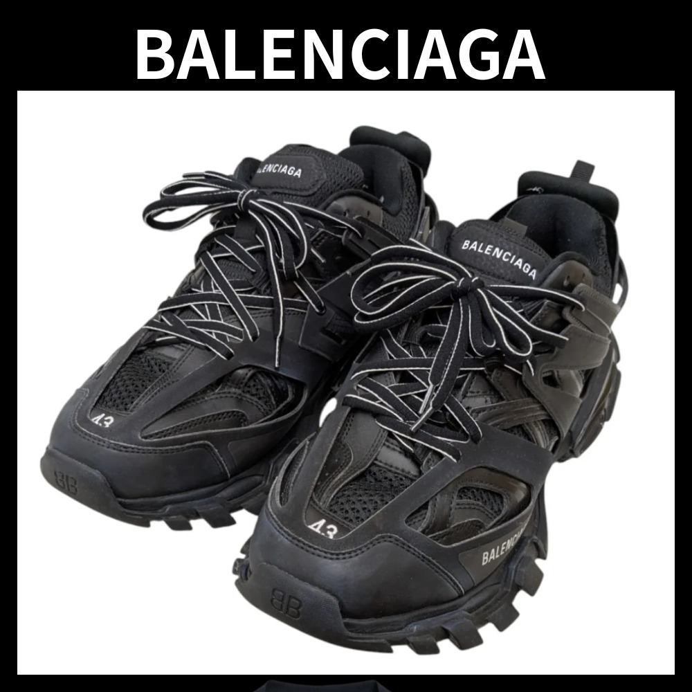 ★BALENCIAGA ブラックメッシュ&ナイロントラックスニーカー★