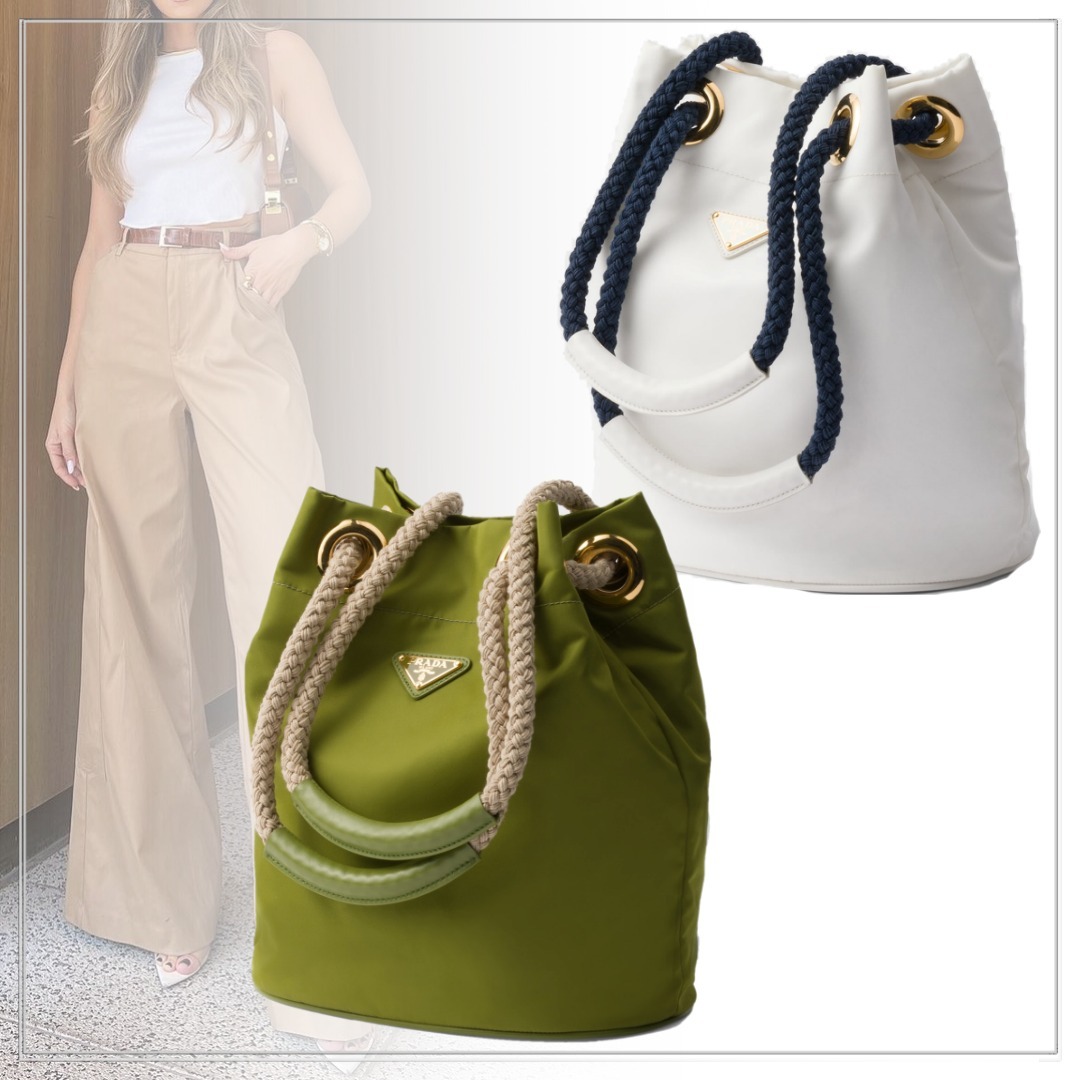 大人気 PRADA◆マリナー Re-Nylon スモール バケットバッグ ロゴ
