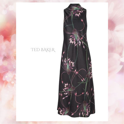 TED BAKER 花柄 ワンピース グレー ピンク テッドベイカー