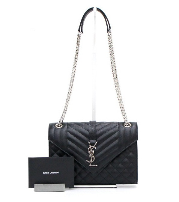 SAINT LAURENT 美品 ENVELOPPE チェーンショルダーバッグ 2WAY