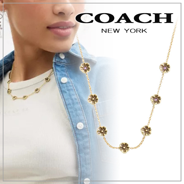 【COACH】コーチ ティー ローズ ステーション ネックレス