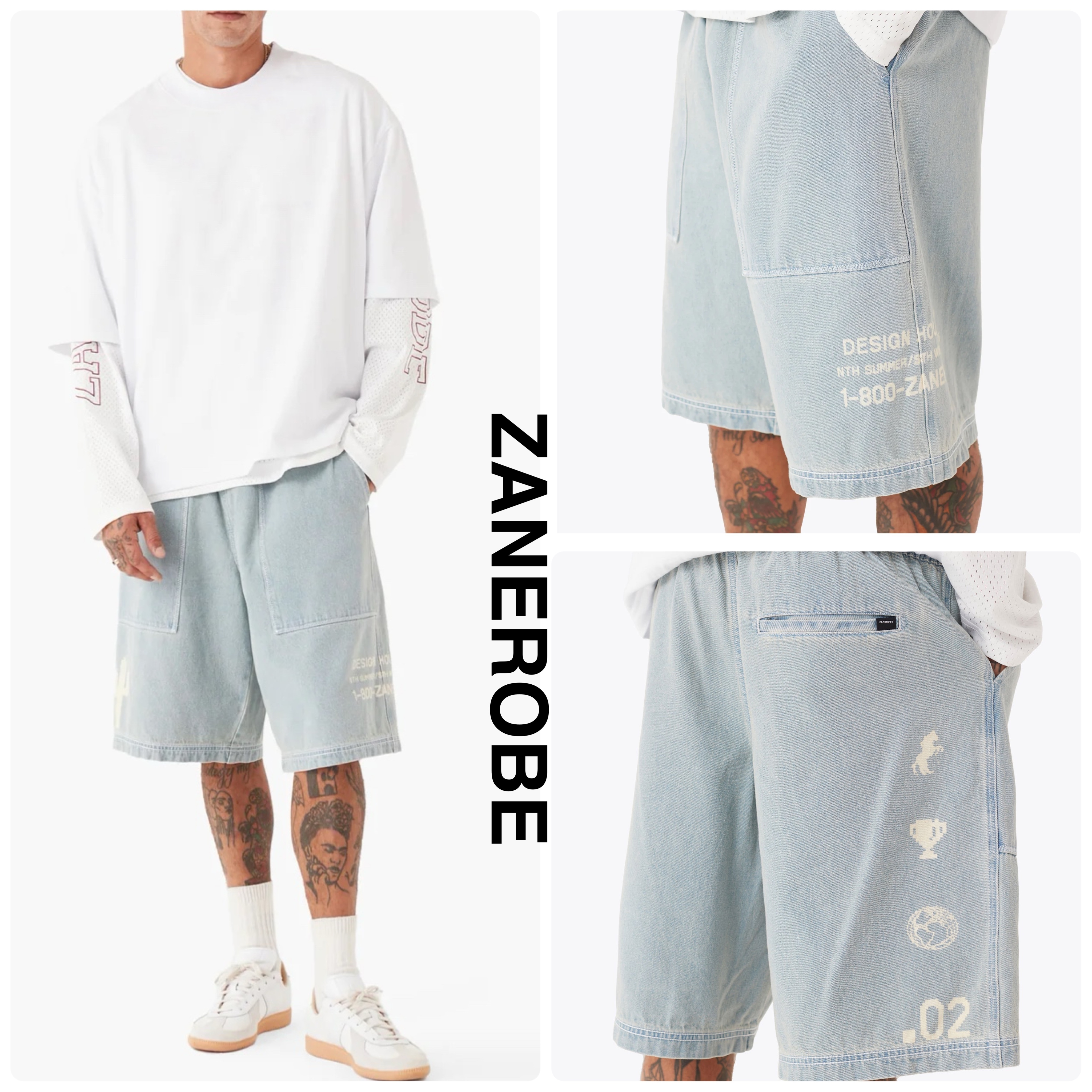 Ron Herman 取扱【ZANEROBE】Design House Denim Short LT Blue